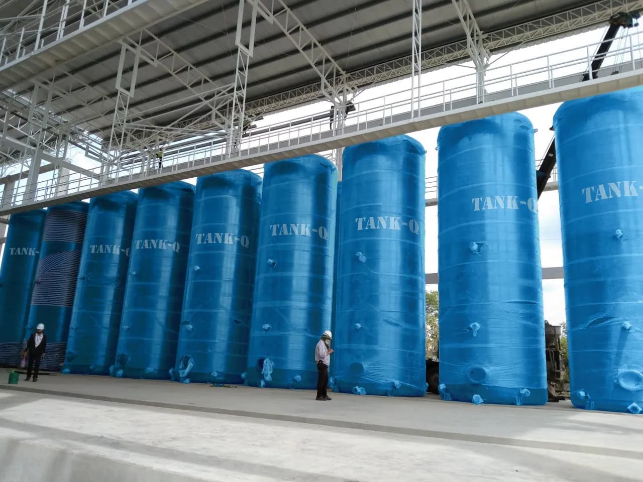 TankQ FRP tanks at the factory